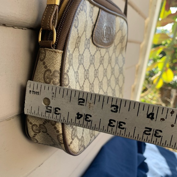 Very Popular Beautiful Old Gucci Shoulder Bag GG Pattern Brown - Picture 4 of 13